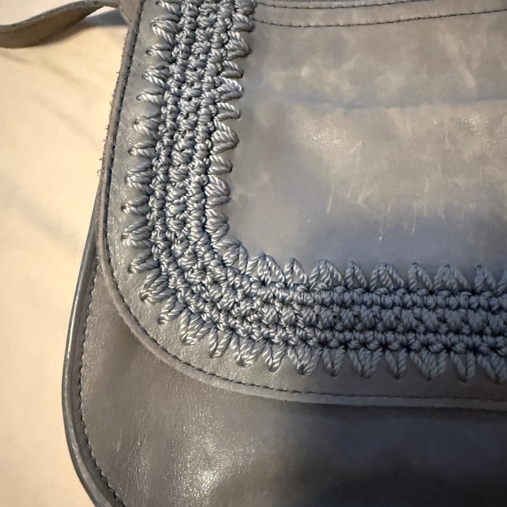 The Sak Gray Leather Shoulder Bag